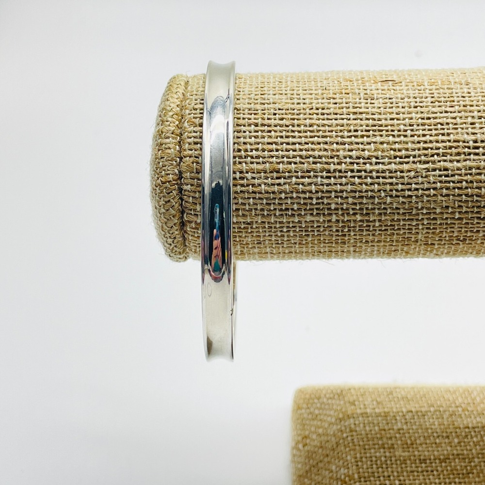 Monet Silver Tone Bangle Bracelets Lot of 2 Thin Stackable Signed Vintage - Picture 5 of 14